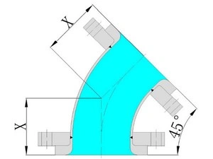 Elbow Berlapis Kaca
