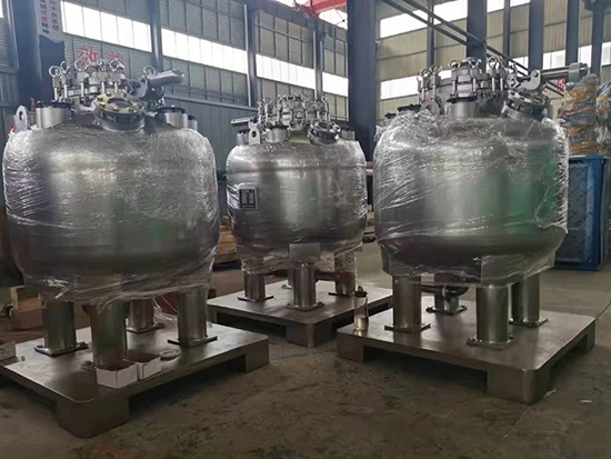 Reaktor berlapis kaca elips non-standar dengan pelapisan stainless steel